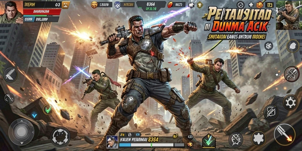 Tampilan menarik dari gameplay aksion yang mendebarkan.