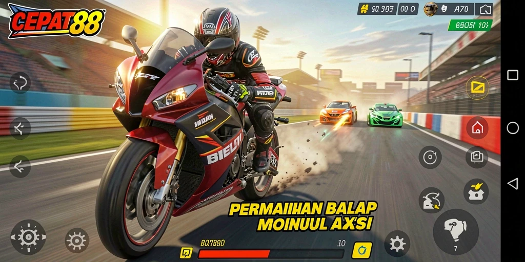 Gameplay seru dari balapan motor di CEPAT88.