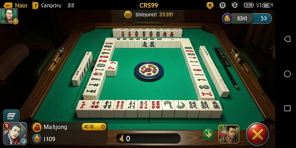 Screenshot dari gameplay CRS99 yang menampilkan tantangan Mahjong.