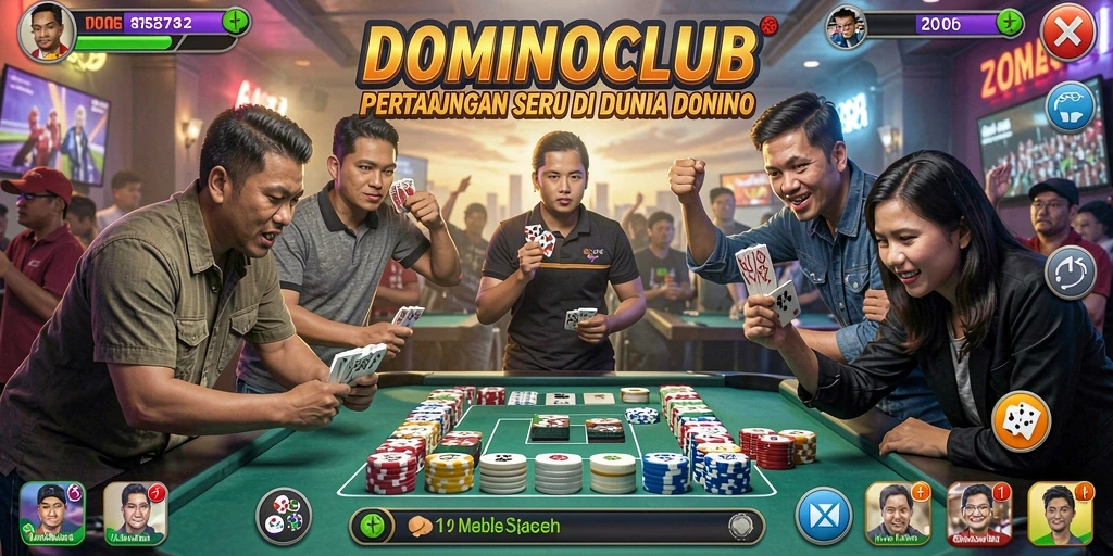 Gameplay seru di DOMINOCLUB dengan pertarungan intens.