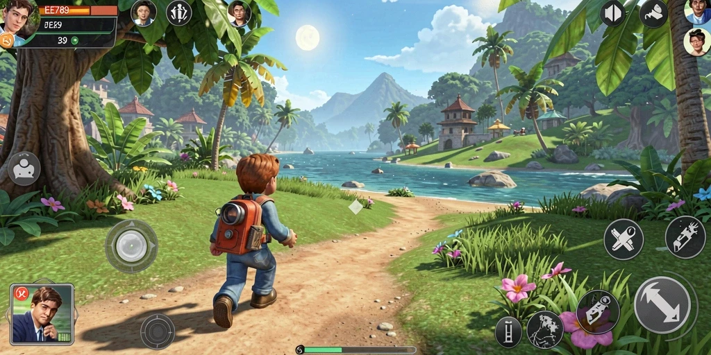 Tangkapan layar EE789 menunjukkan gameplay santai dan interaktif.