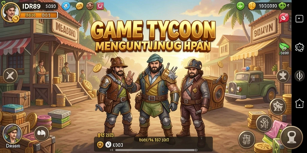 Screenshot tampilan gameplay seru IDR89 yang menunjukkan pengelolaan bisnis.