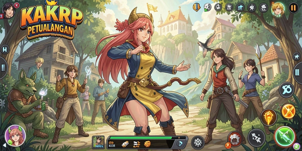 Screenshot KAKRP menampilkan karakter Anime dalam aksi seru dan mendebarkan.