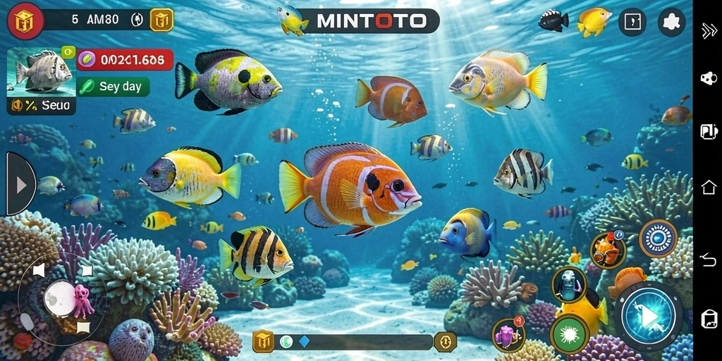 Tampilan gameplay Tembak Ikan yang seru di MINTOTO.