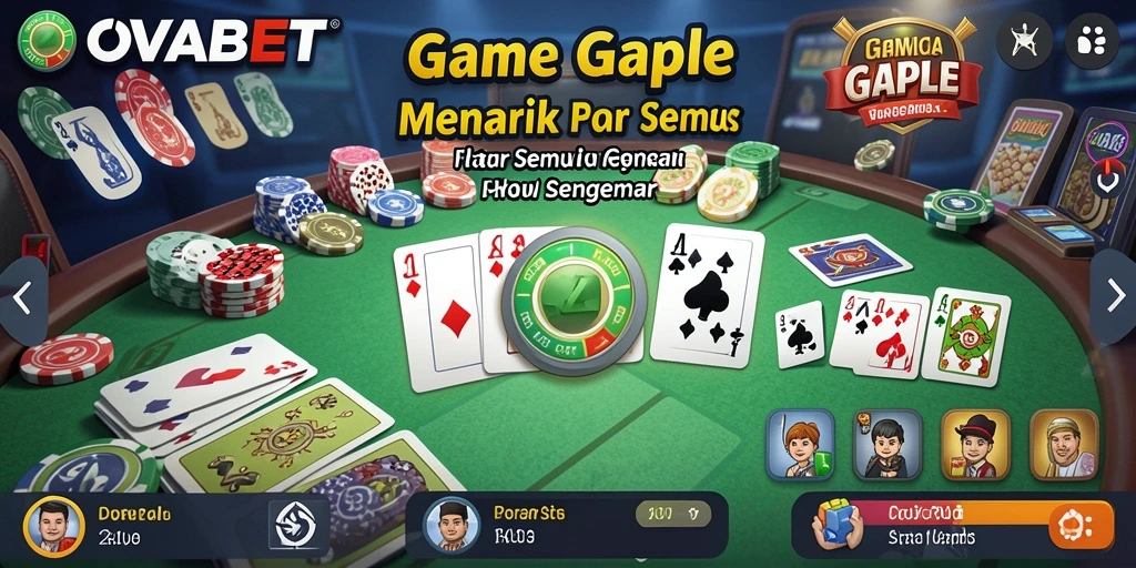 Screenshot gameplay Gaple yang seru dan interaktif di OVABET.