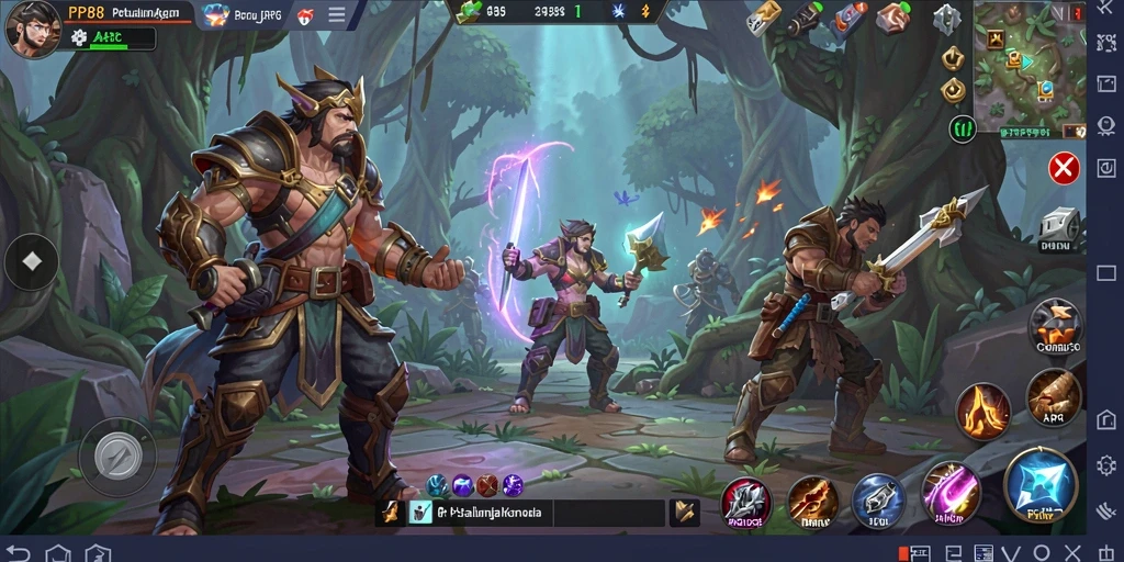 Screenshot menunjukkan aksi mendebarkan dalam pertarungan ARPG di PP88.