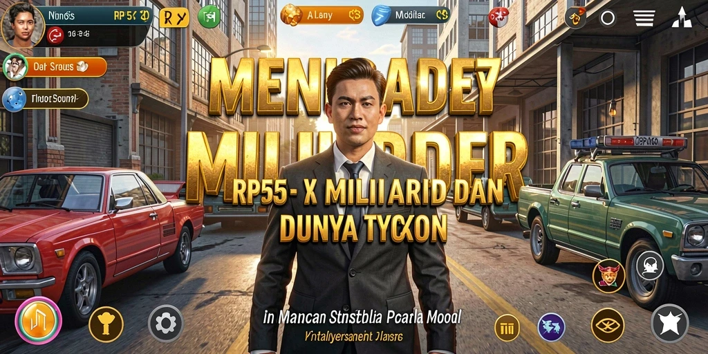 Tampilan gameplay RP55 yang menarik dengan elemen Tycoon yang mendebarkan.