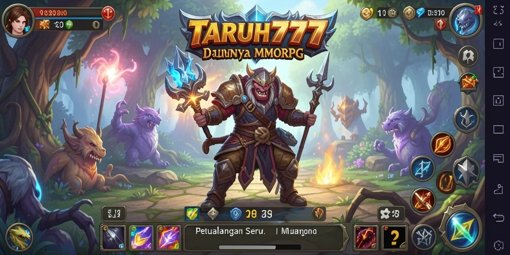 Screenshot TARUH777 menampilkan aksi seru dalam gameplay MMORPG.
